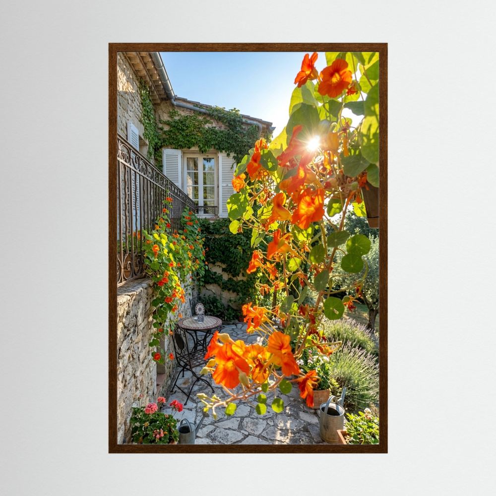 Mediterranean Garden Fine‑Art Framed Poster