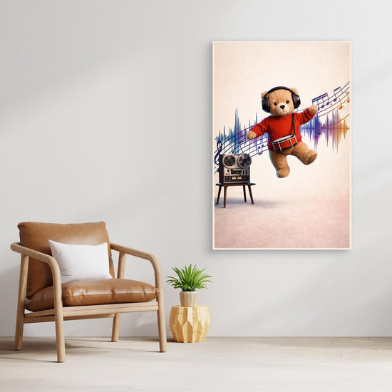 Dancing Teddy Music Print