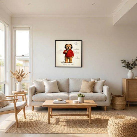 Sonic Art Decor – Singing Teddy Bear Canvas Poster