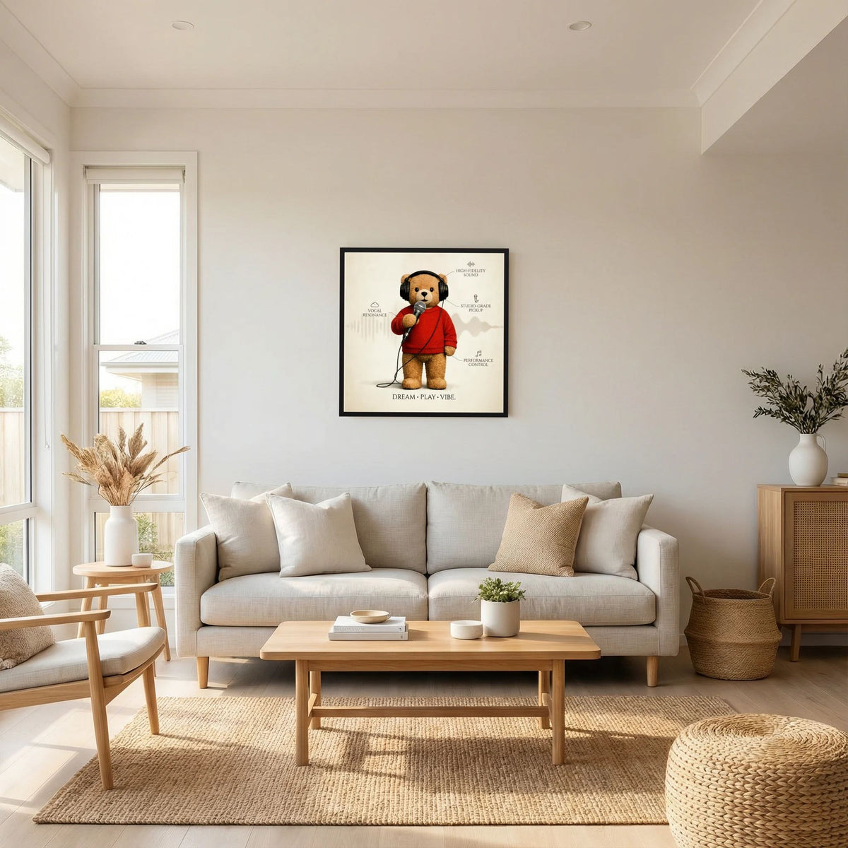Sonic Art Decor – Singing Teddy Bear Canvas Poster