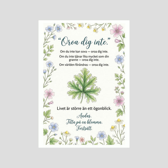 Oroa Dig Inte | Canvas Illustration