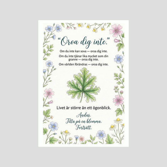 Oroa Dig Inte | Canvas Illustration