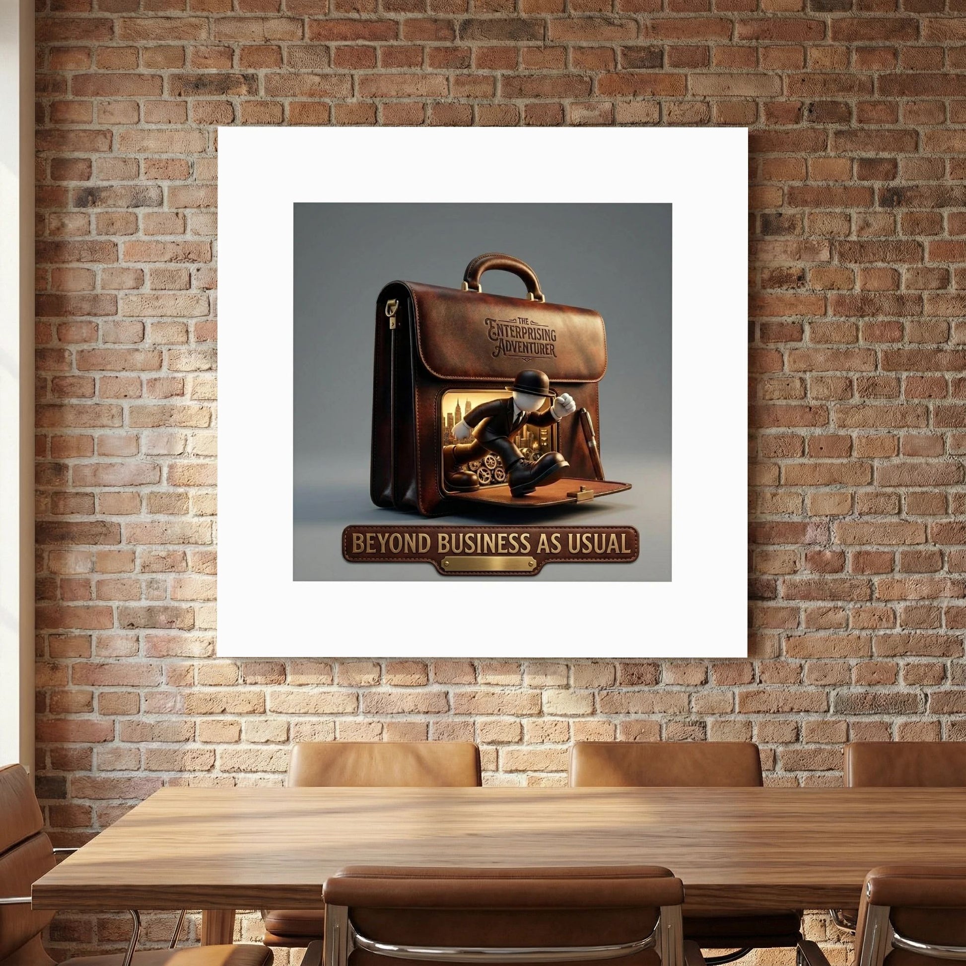 The Funny Businessman Retro Poster – Enterprising Fine‑Art
