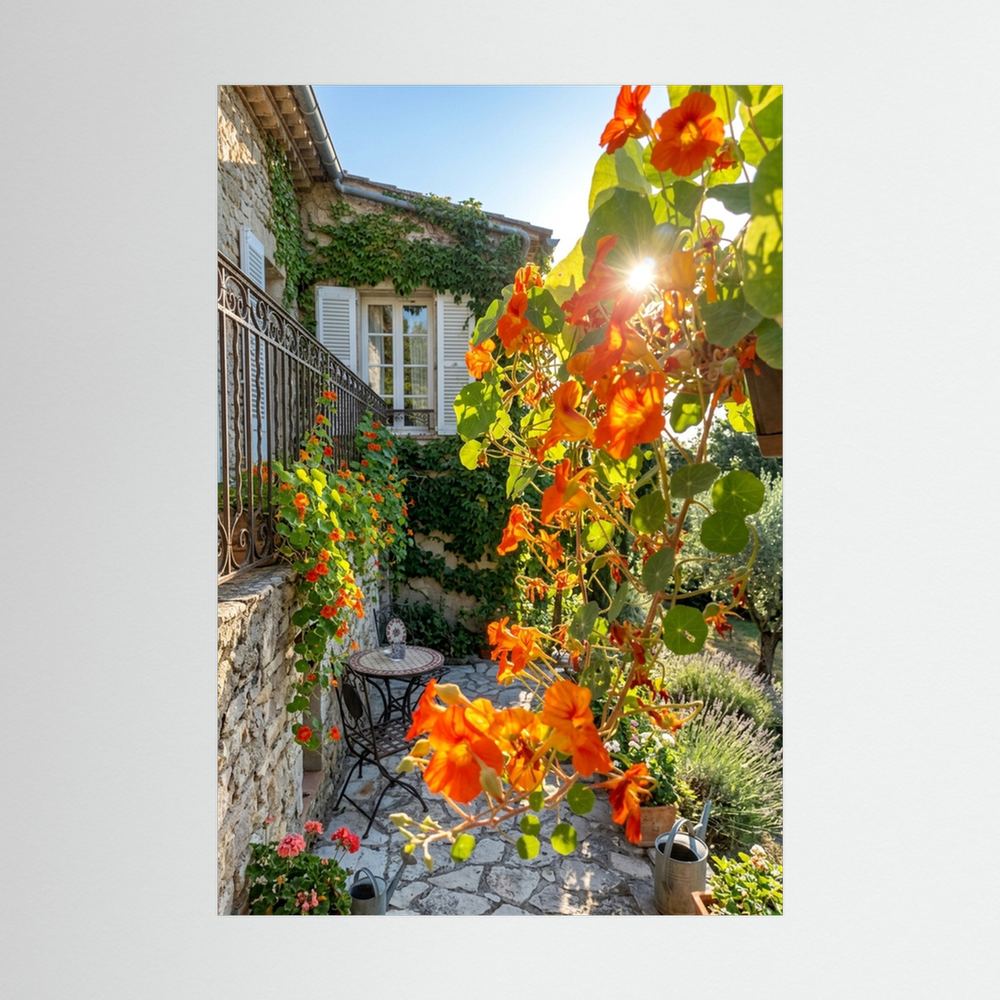 Mediterranean Garden Fine‑Art Framed Poster