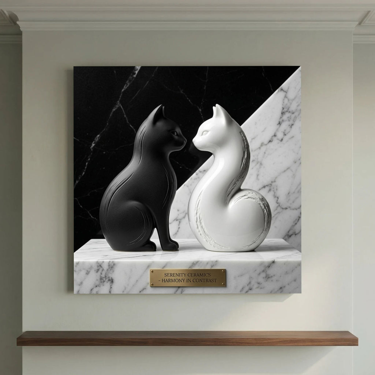 Yin & Yang Cats – Contrast Art