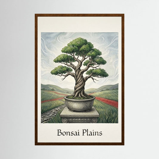 Bonsai Plains – Stylized Botanical Illustration