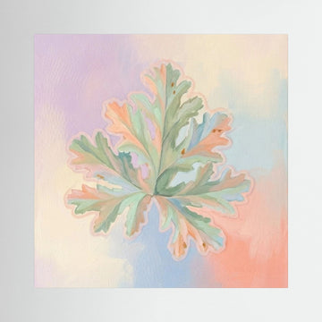 Pastel Leaf Canvas – Light Art Print