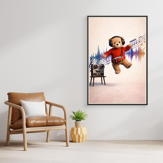 Dancing Teddy Music Print
