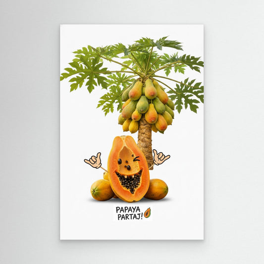 The Happy Papaya – Canvas Art Print