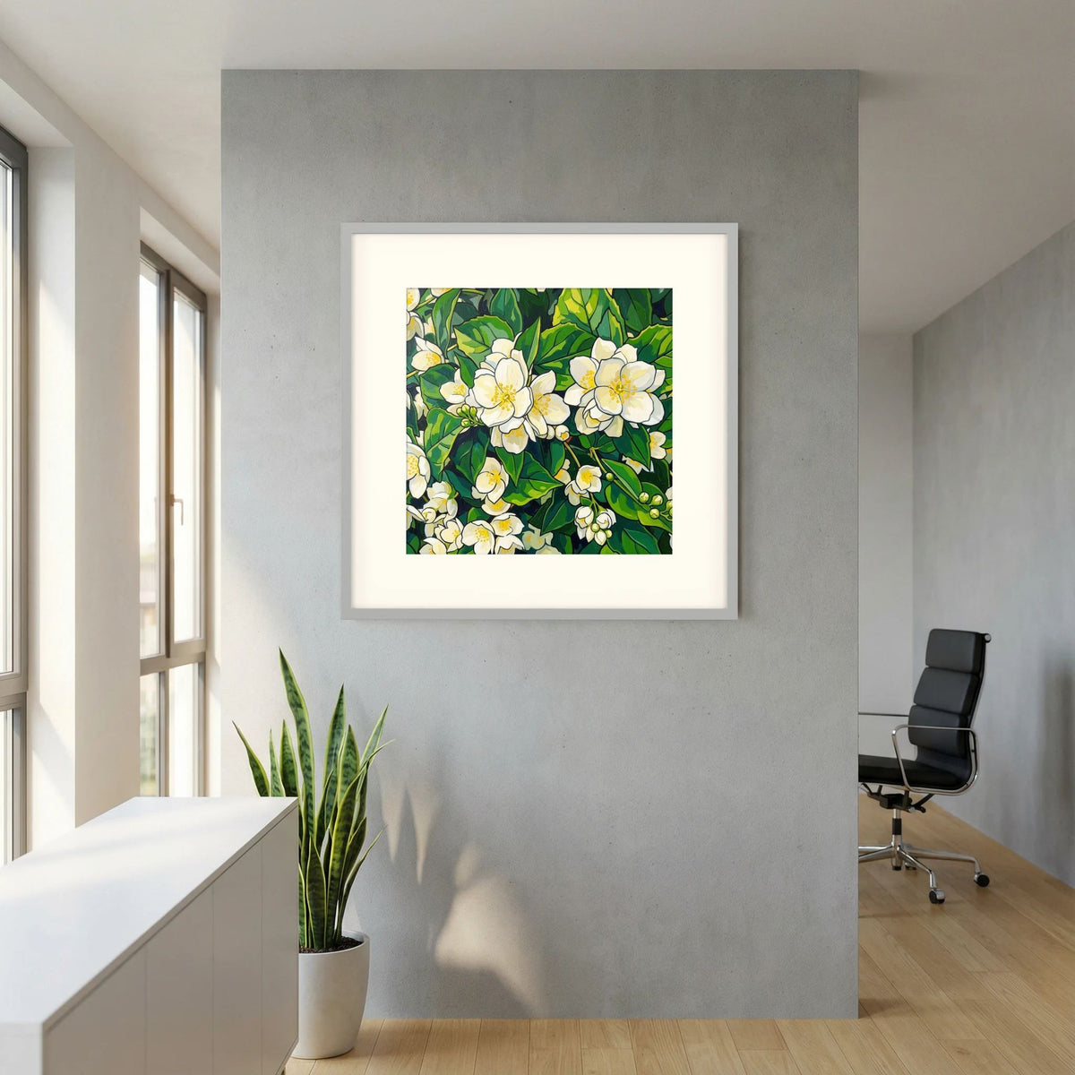 Flowering Jasmine Illustration - Botanical Fine Art Print