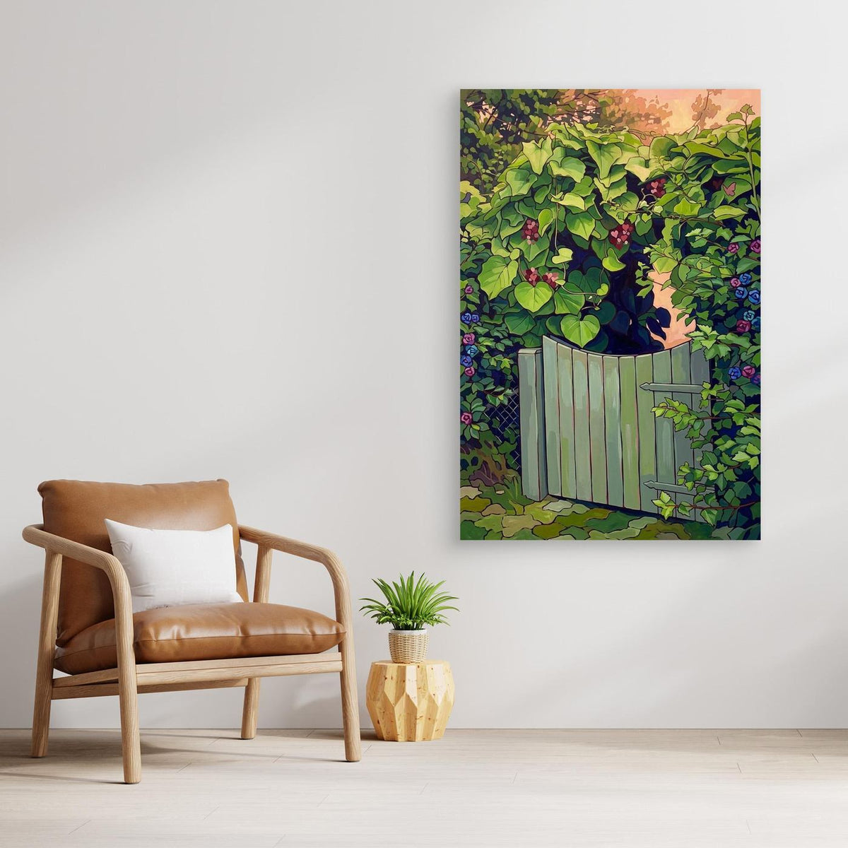 Whimsical Garden Canvas – A Dreamy Floral Escape
