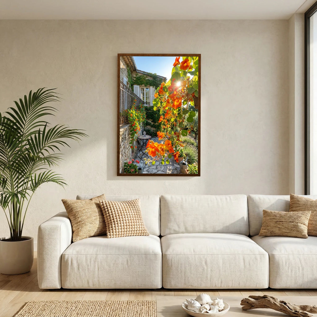Mediterranean Garden Fine‑Art Framed Poster
