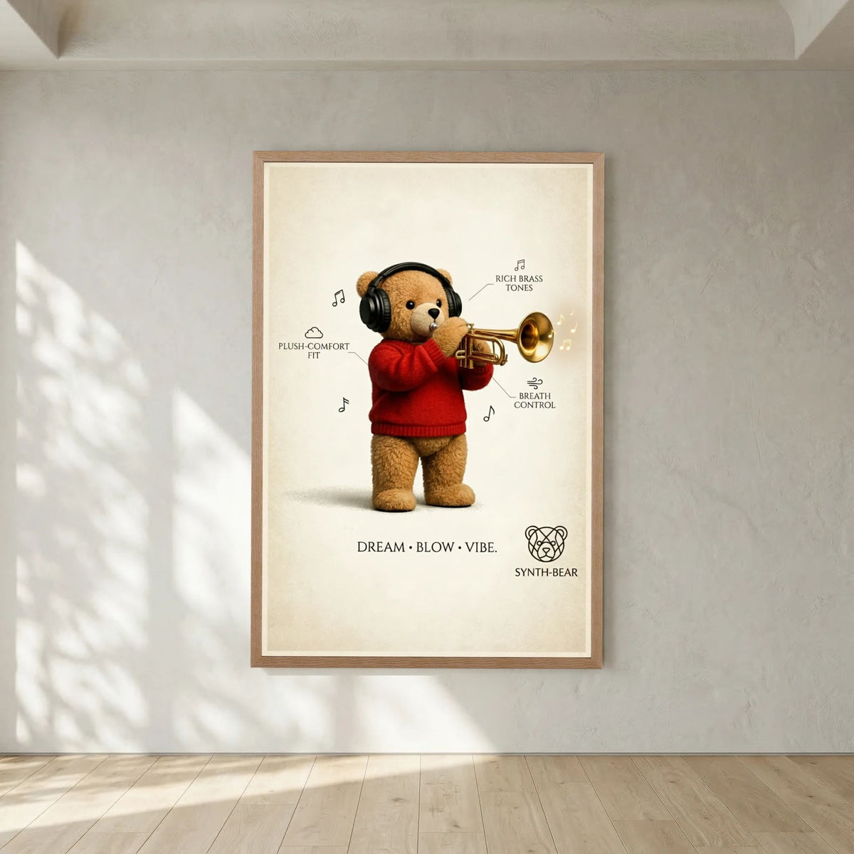The Trumpet Teddy Poster - Music Series
