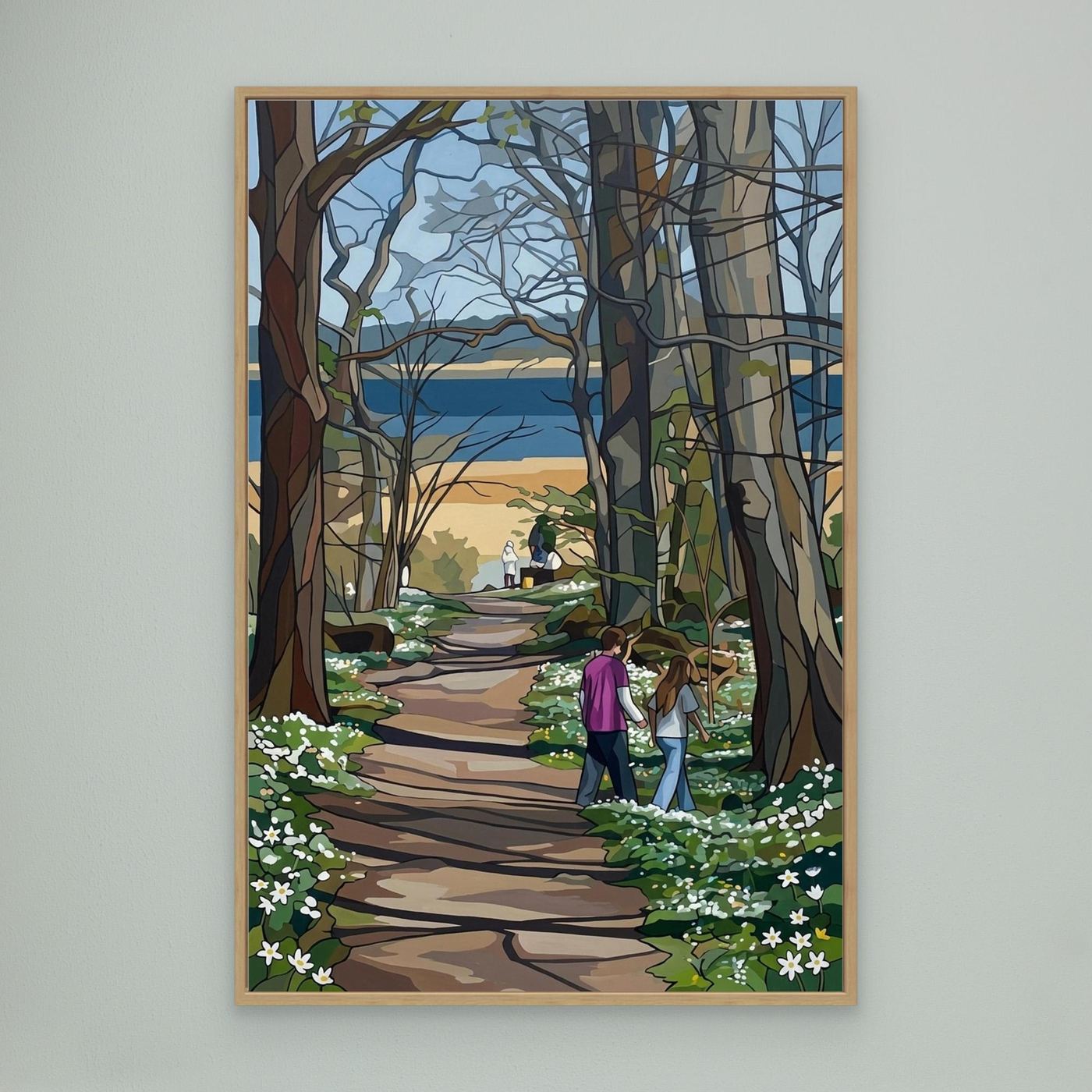 Stigen till Sjön i Ekskogen Canvas