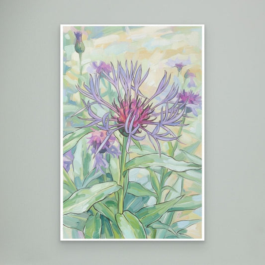 Scandinavien Wild Flower Canvas - Elegant Minimalist Art