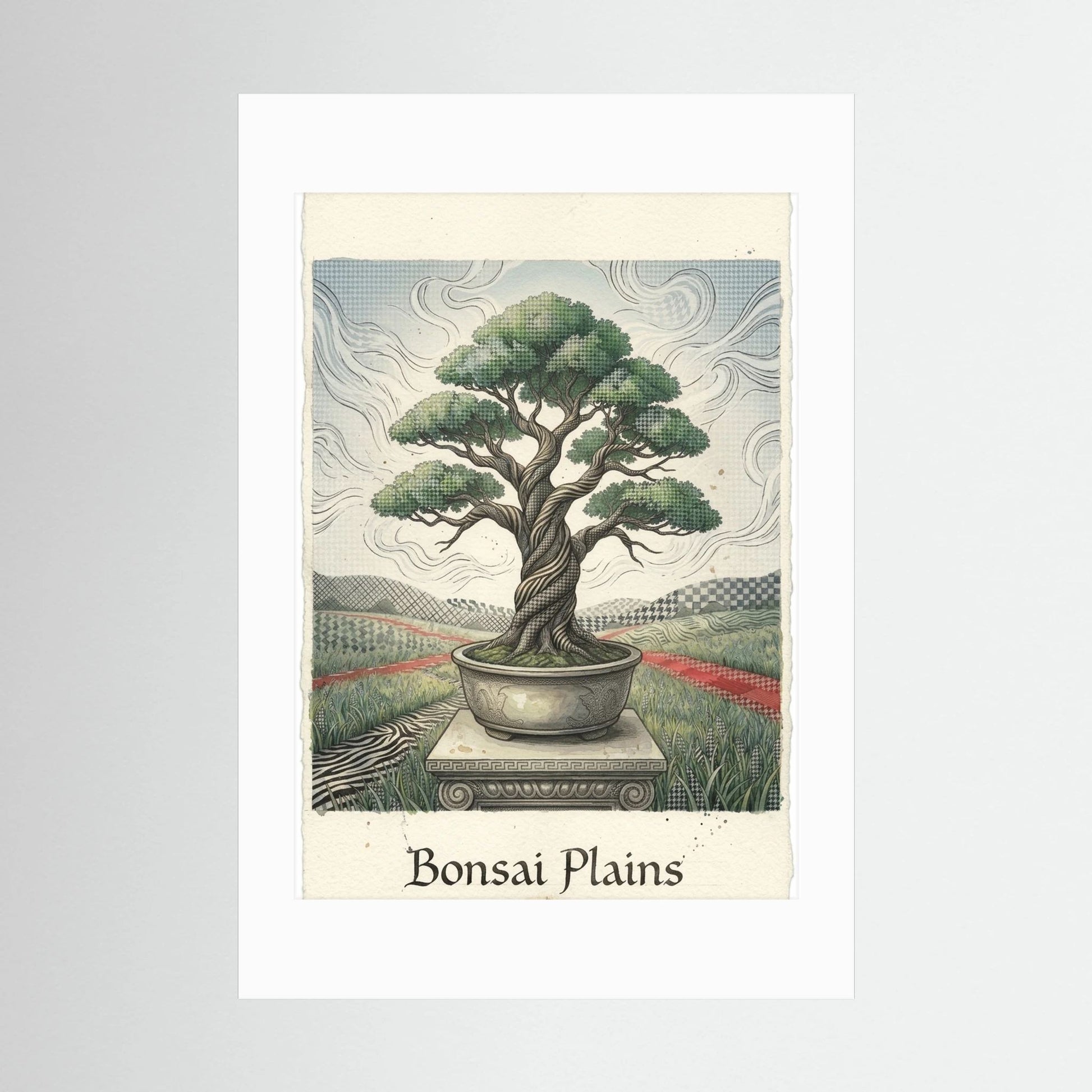 Bonsai Plains – Stylized Botanical Illustration