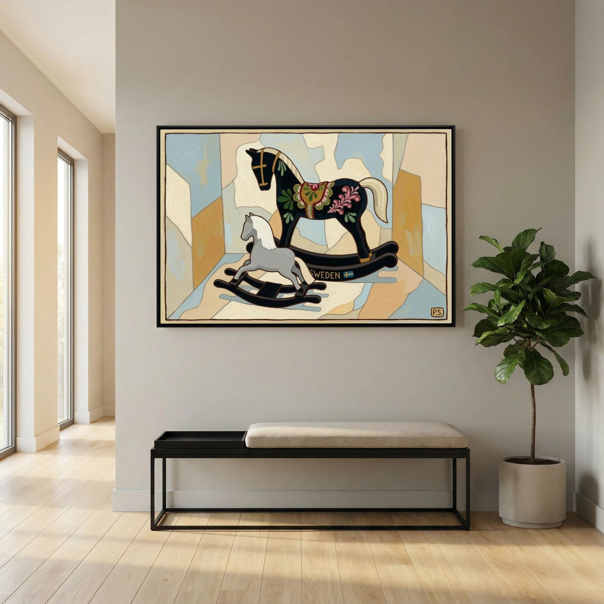 Swedish Rocking Horses Canvas