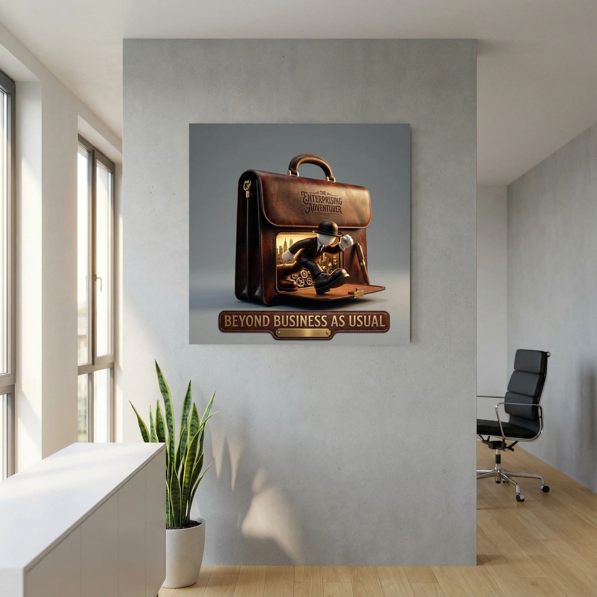The Funny Businessman Retro Poster – Enterprising Fine‑Art