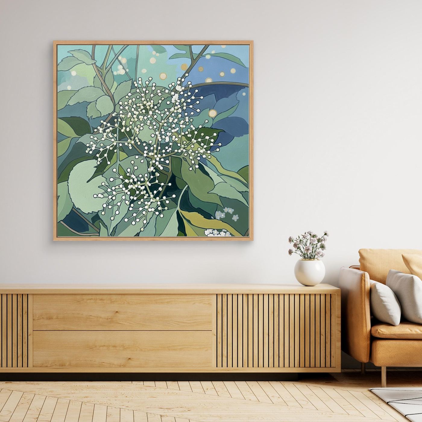 Scandinavian Elderflower Canvas