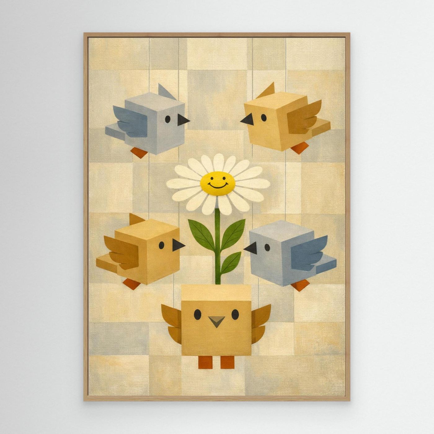 Cubebirds of DiY Garden Canvas