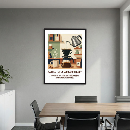 Caffein - Life's Source of Energi: Minimalist Art for Caffeine Lovers