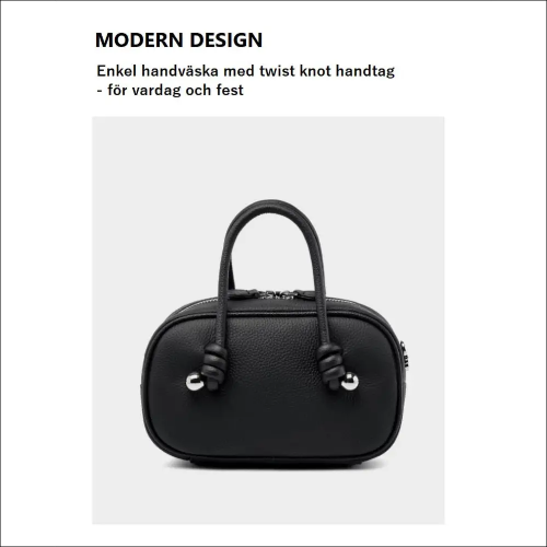 Modern Handväska i Läder med Twisty Design - mutual