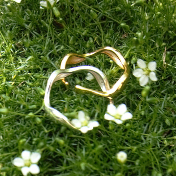 Asymmetrisk Silverring i Silver – Modern Design - Silverringar