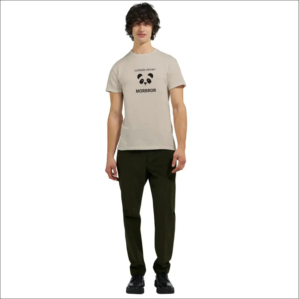 Morbror T-shirt med Panda Motiv | Klassisk Passform - Print Material