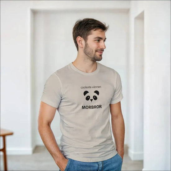 Morbror T-shirt med Panda Motiv | Klassisk Passform - Print Material