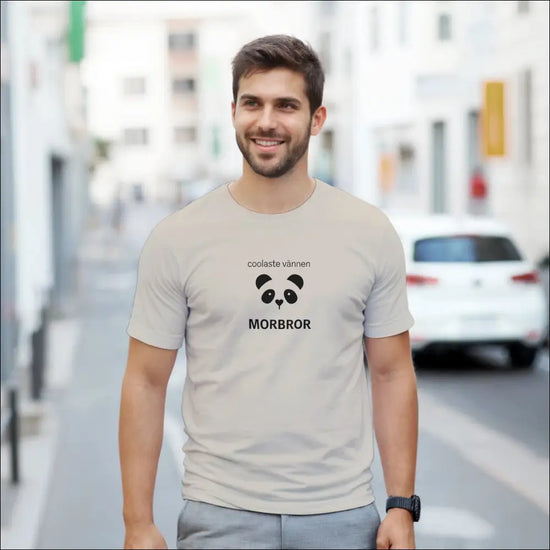 Morbror T-shirt med Panda Motiv | Klassisk Passform - Print Material