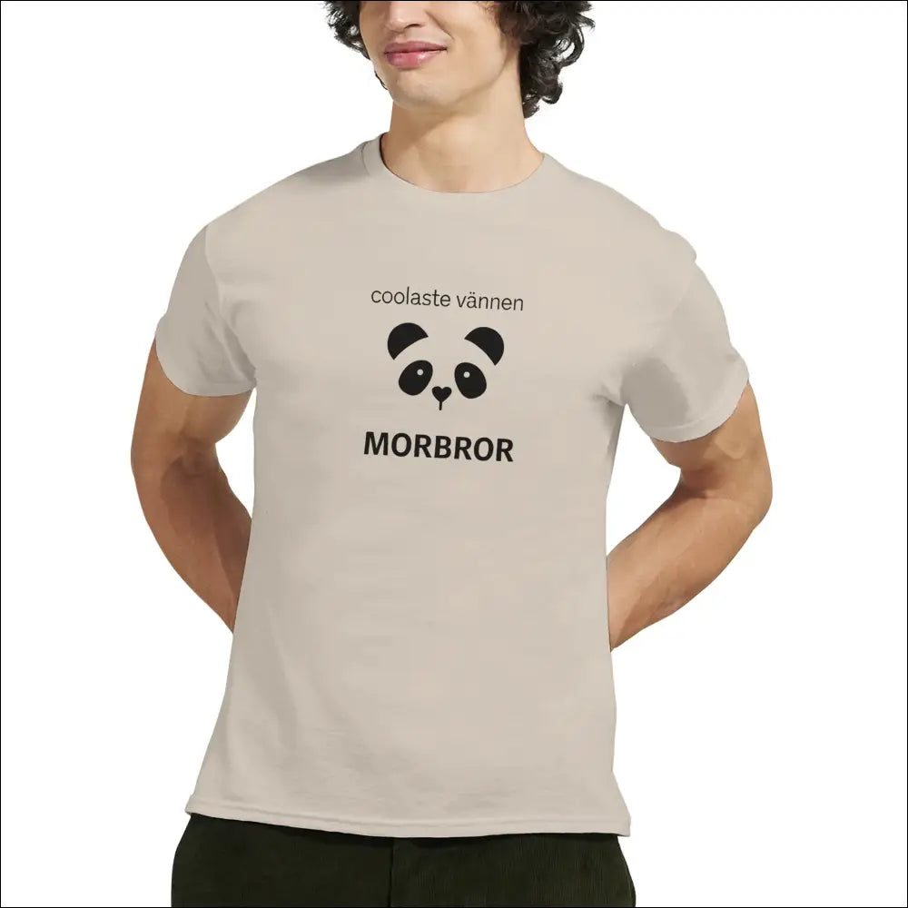 Morbror T-shirt med Panda Motiv | Klassisk Passform - S - Print Material