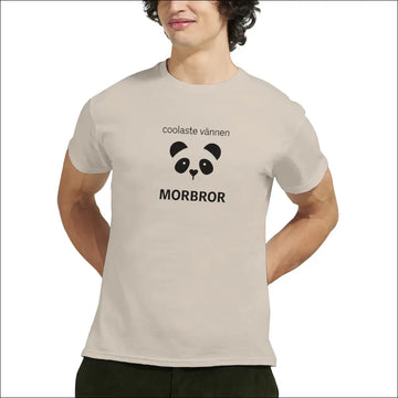 Morbror T-shirt med Panda Motiv | Klassisk Passform - S - Print Material