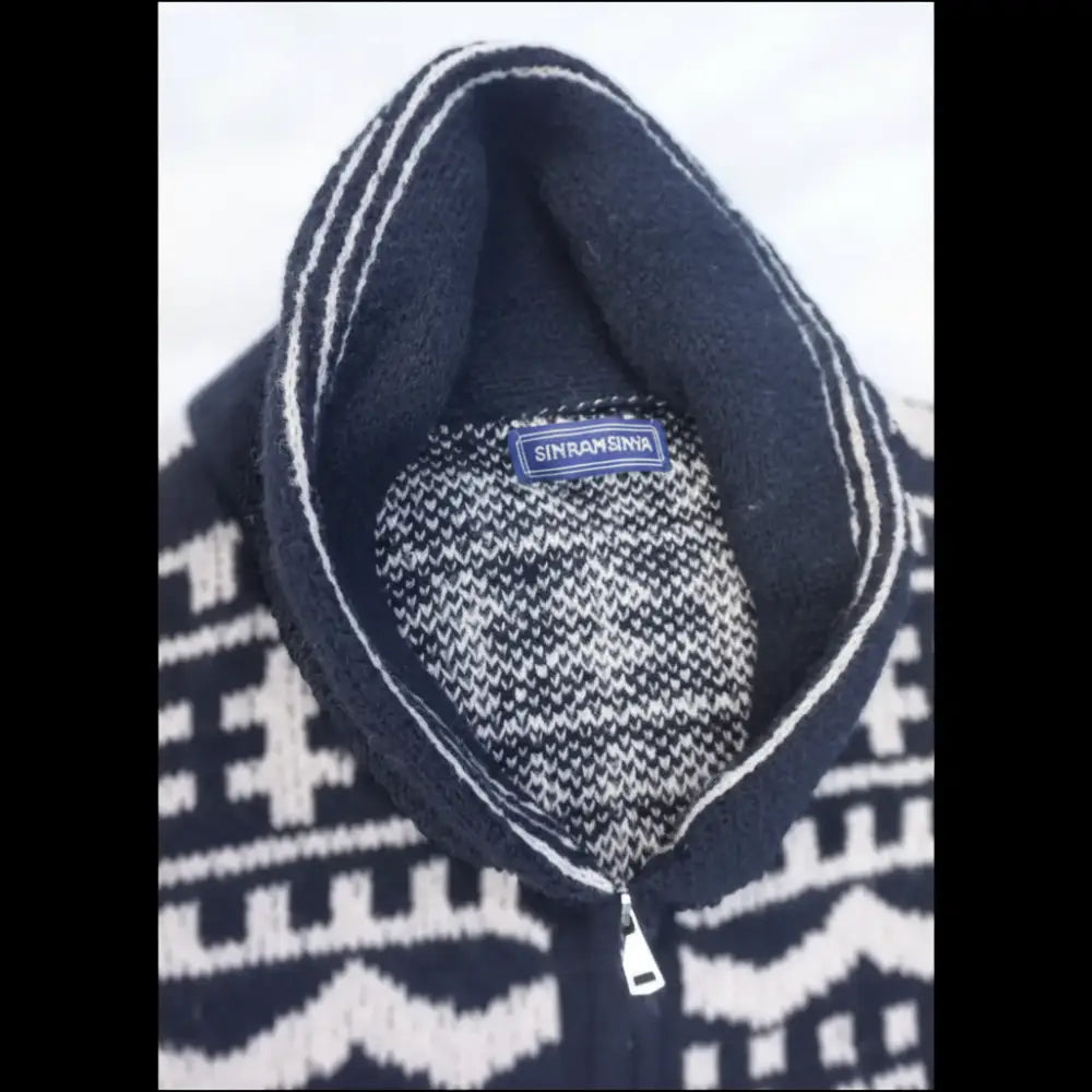 Men’s Rollneck Knit Cardigan – Chunky Sweater Jacket