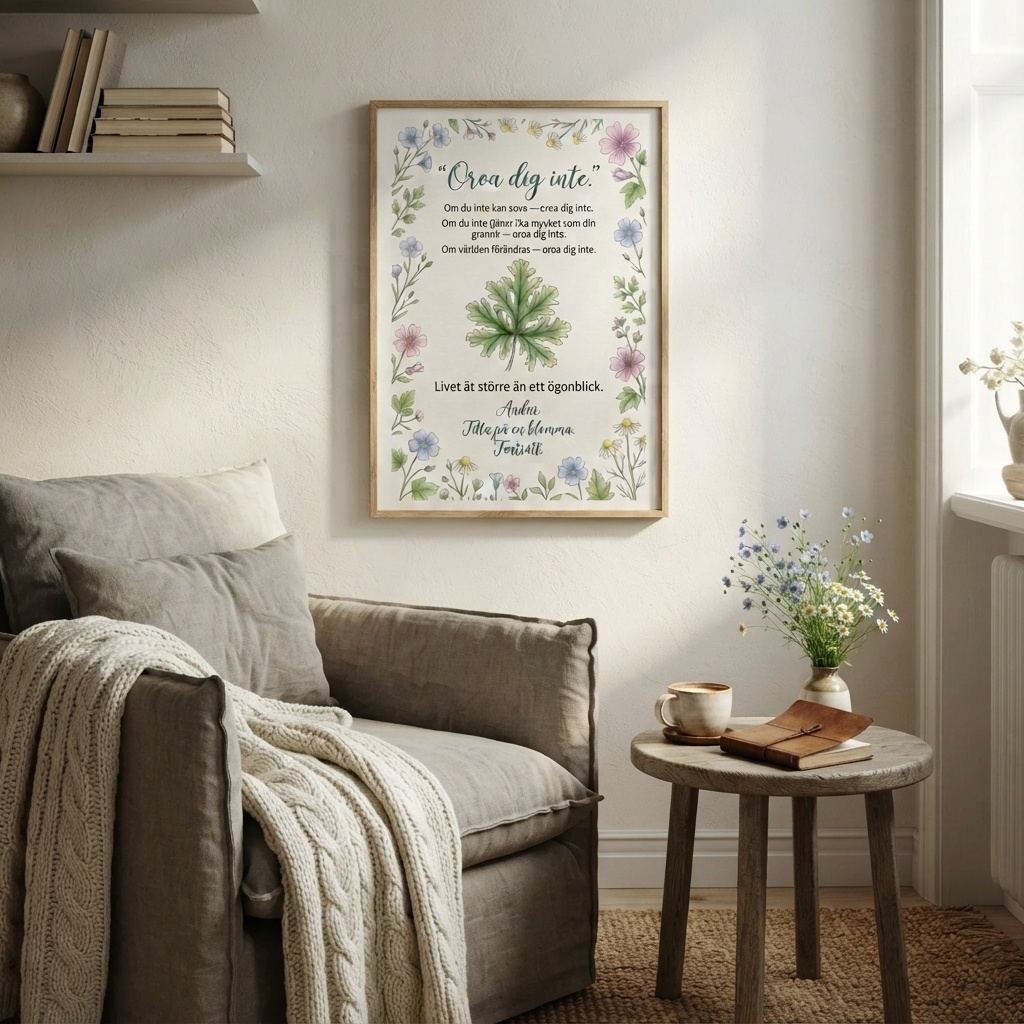 Oroa Dig Inte | Canvas Illustration