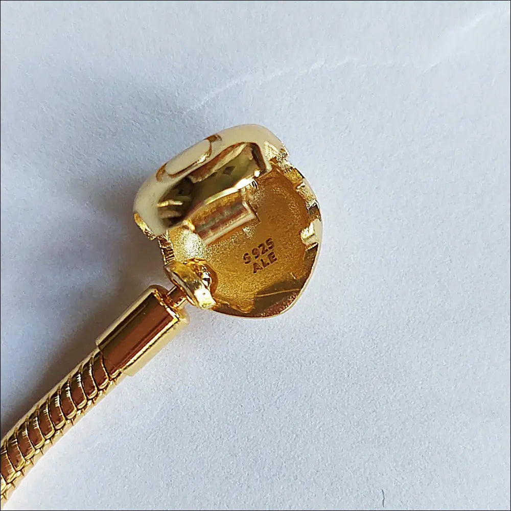 Pandora Moments Armband 563050C00 Snake Chain Guld Hjärtlås