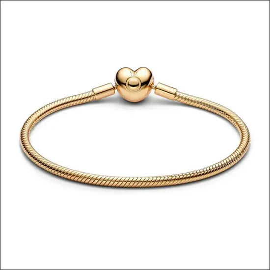 Pandora Moments Armband 563050C00 Snake Chain Guld Hjärtlås