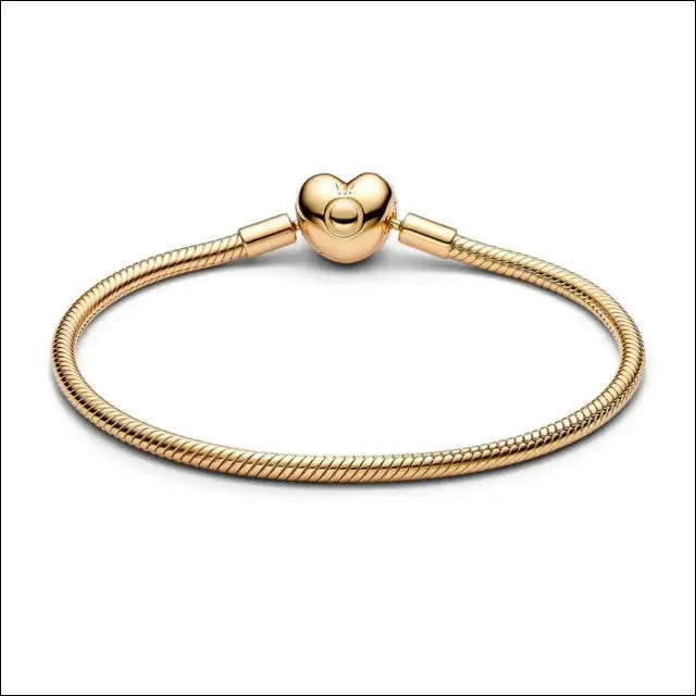 Pandora Moments Armband 563050C00 Snake Chain Guld Hjärtlås