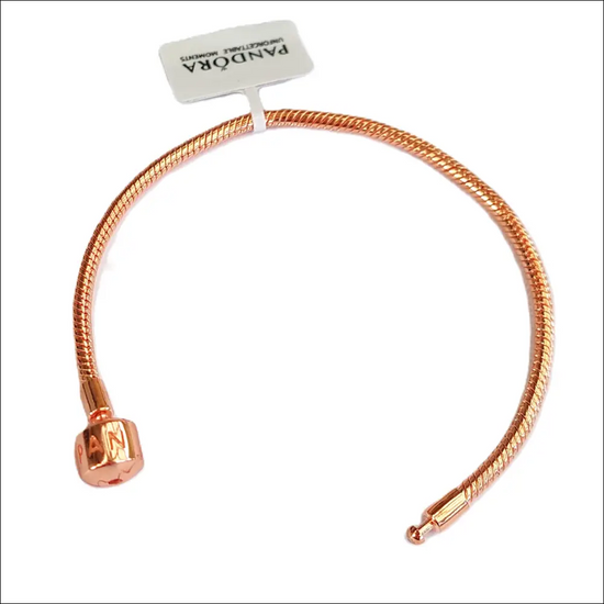 Elegant Pandora Moments Snake Chain Armband i Roséguld 588781C00