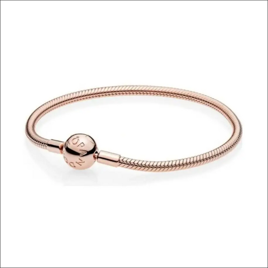 Pandora Moments Snake Chain Berlockarmband – Roséfärgad Twist (580728) - Armband
