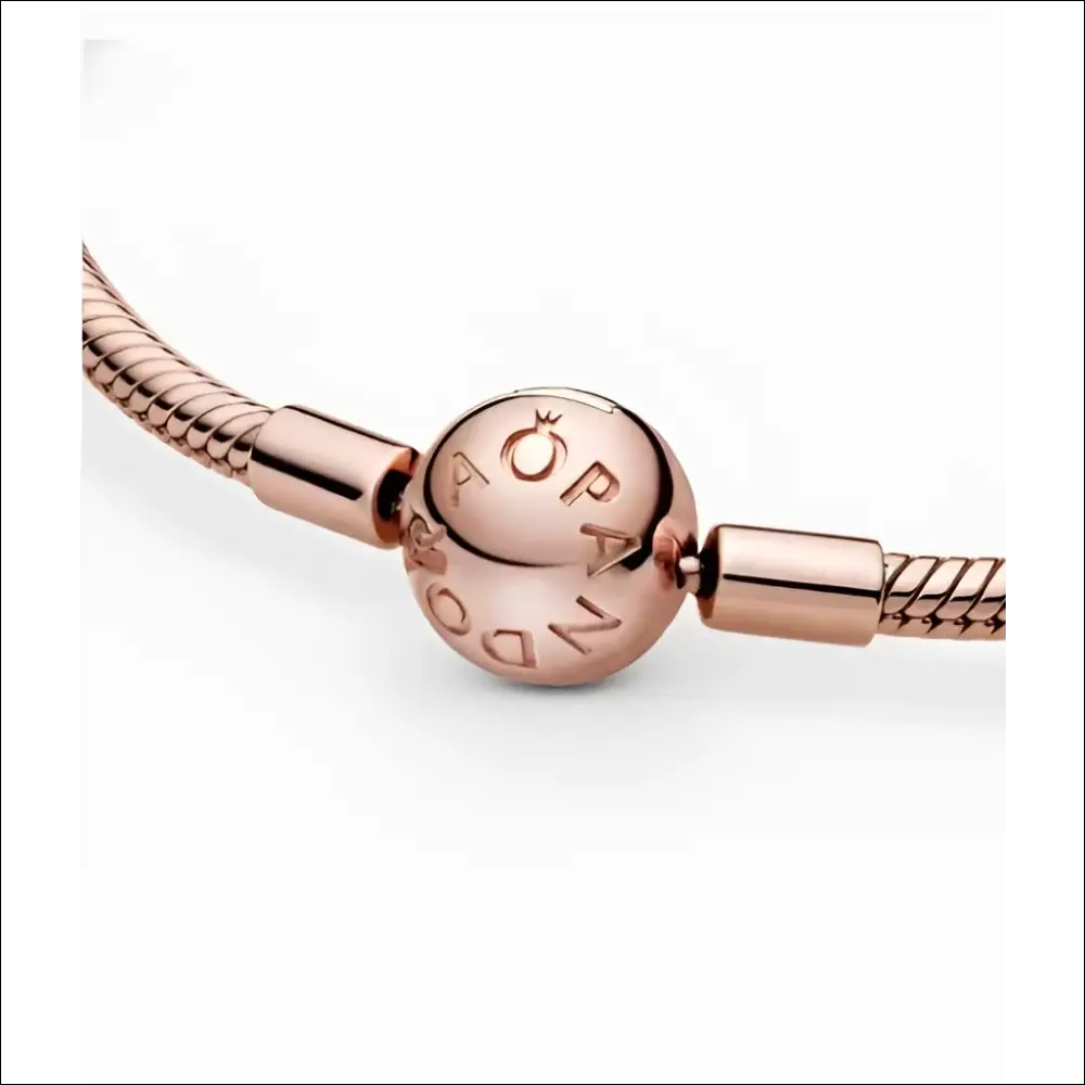 Pandora Moments Snake Chain Berlockarmband – Roséfärgad Twist (580728) - Armband