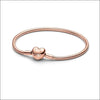 Pandora Moments Style Heart Clasp Snake Chain Armband – Roséguld
