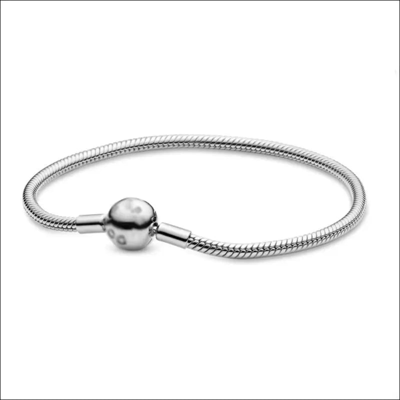 Pandora Moments Style Snake Chain Silverarmband med Rund Lås - Armband
