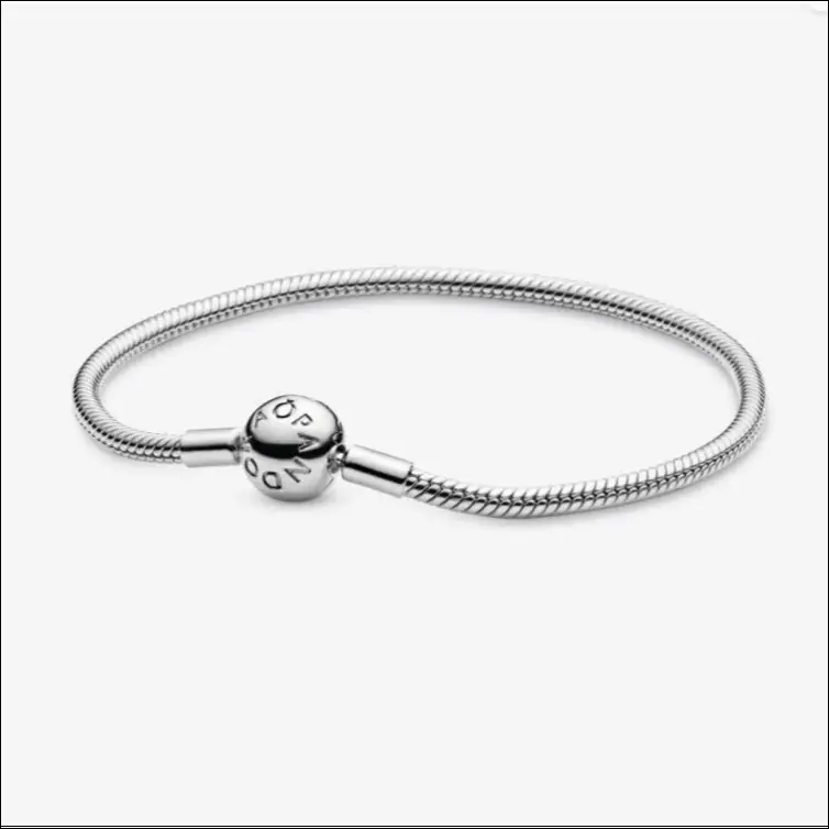 Pandora Moments Style Snake Chain Silverarmband med Rund Lås - Armband