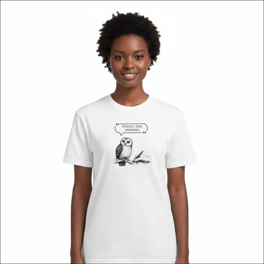 Perfect Owl Drawing – handritad uggla i skissstil - Print Material