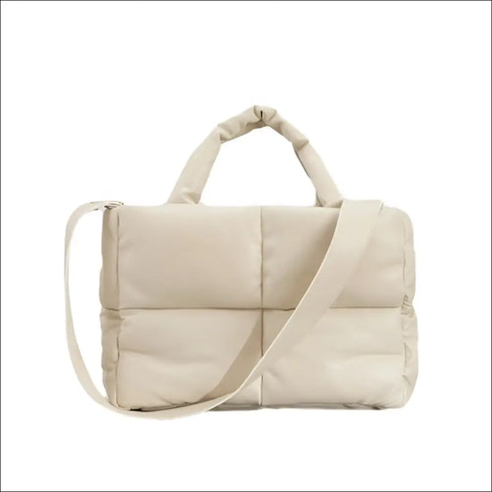 Puffer Crossbody Tote – Quilted Soft PU Leather - Handväska