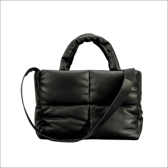 Puffer Crossbody Tote – Quilted Soft PU Leather - Handväska