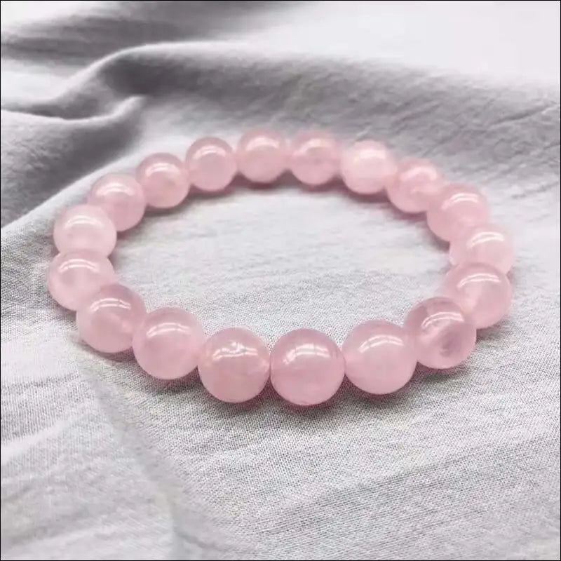 Rosa Kristallarmband i Natursten - Sofistikerad Elegans - Armband
