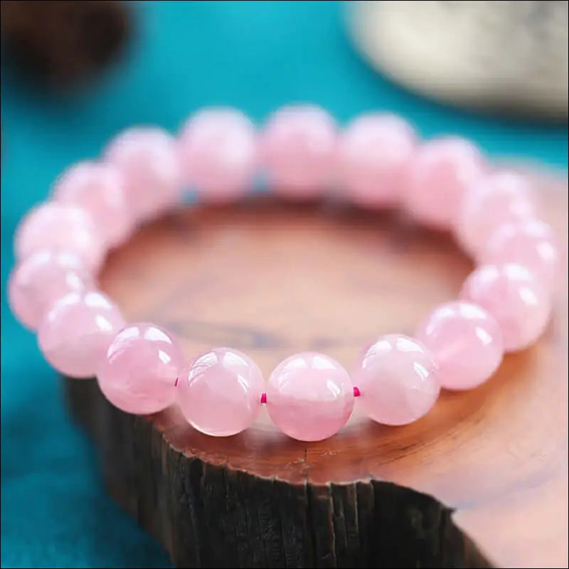 Rosa Kristallarmband i Natursten - Sofistikerad Elegans - Armband