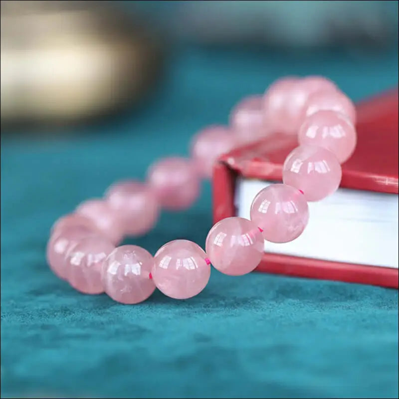 Rosa Kristallarmband i Natursten - Sofistikerad Elegans - Armband