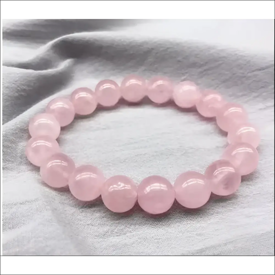 Rosa Kristallarmband i Natursten - Sofistikerad Elegans - Kristall / 8mm a string - Armband